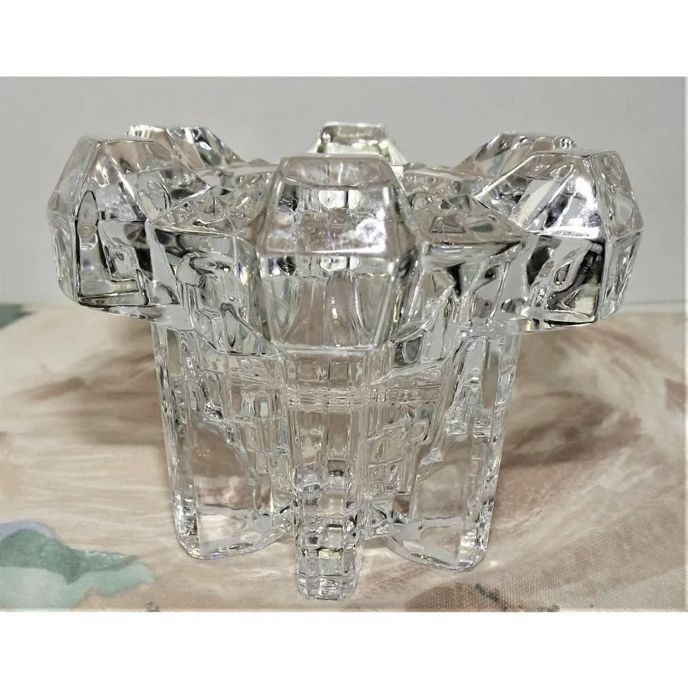 H. G. BLEIKRISTALL 24% LEAD CRYSTAL SINGLE CANDLE HOLDER AUSTRIA